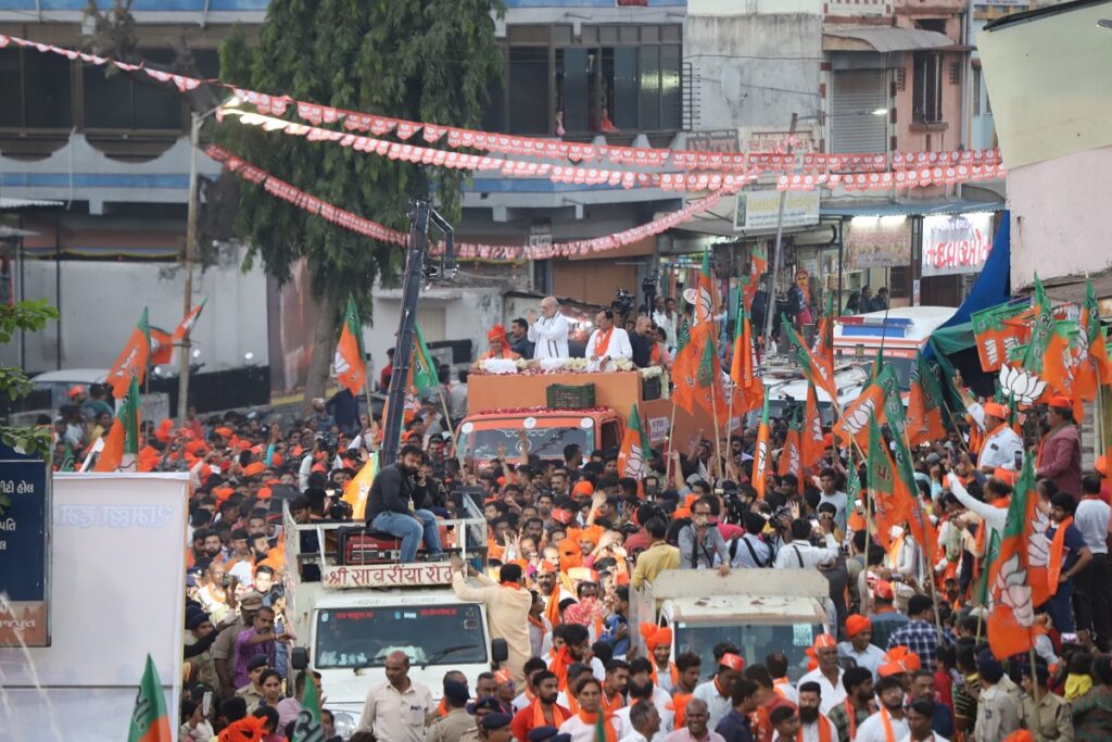 BJPs Chanakya held a road show in Sanand 1